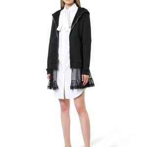 Valentino hoodie with lace panel